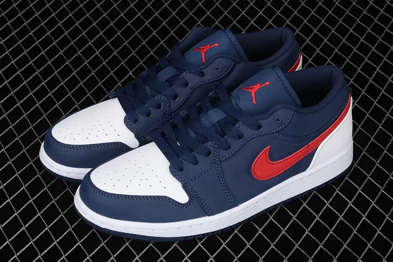 All categories Air Jordan Jordan series basketball shoes Air Jordan 1 Low G version pure original Air Jordan 1 Low AJ1 Joe 1 Patriot blue and red low-top cultural and leisure sports sneakers CZ8454-400